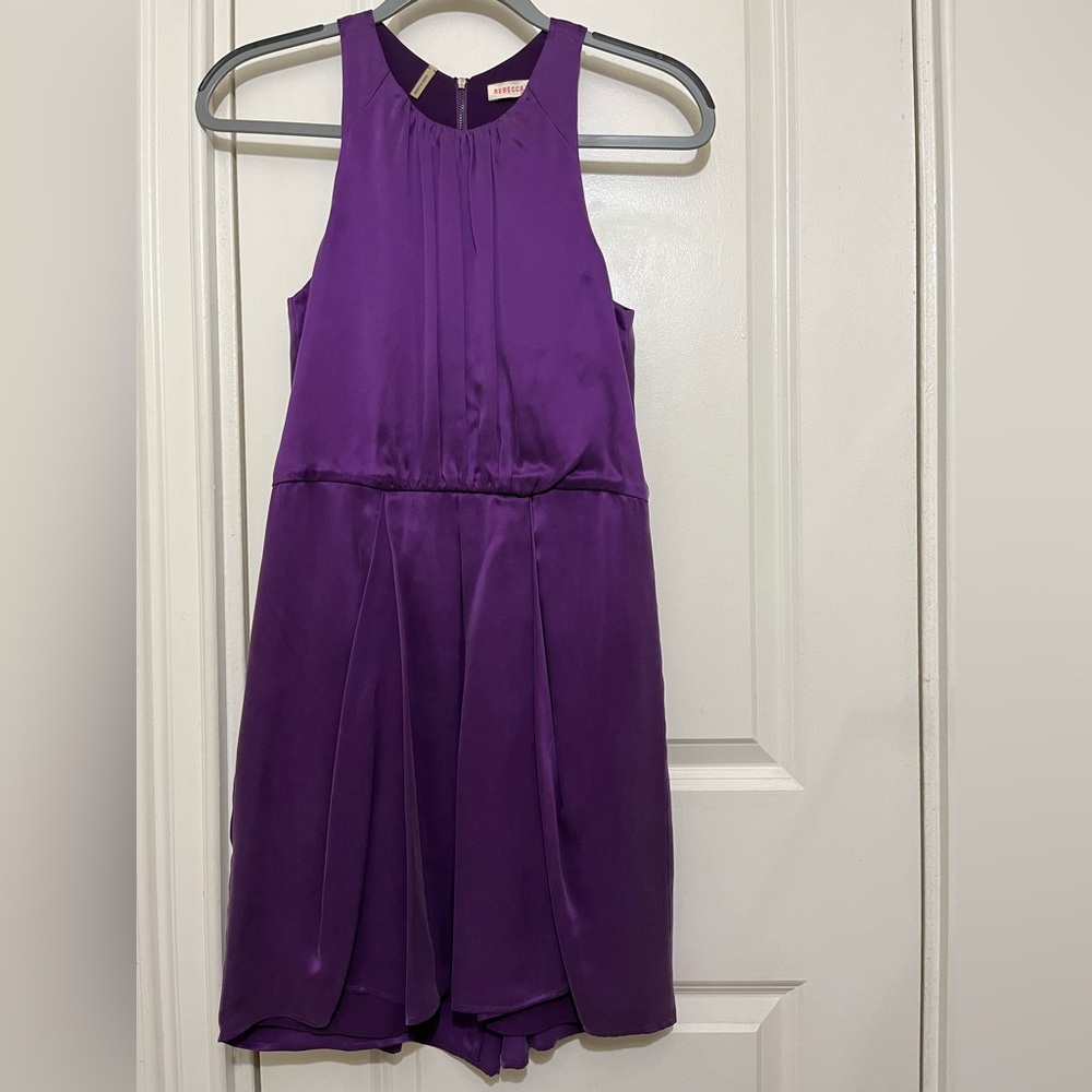 Rebecca Taylor NWOT Purple Silk Dress Sz 0